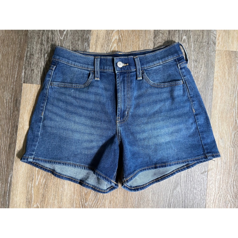Old Navy Denim Shorts Womens 6 Blue High Rise‎ Wow Medium Wash Stretch